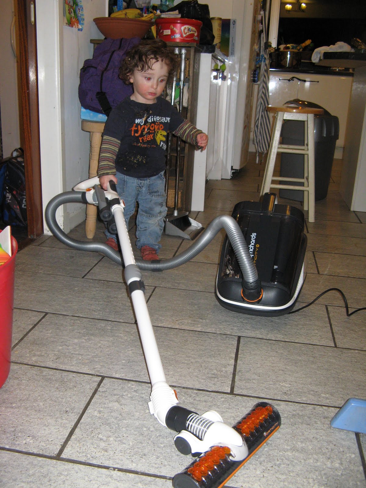 toddler with hoover