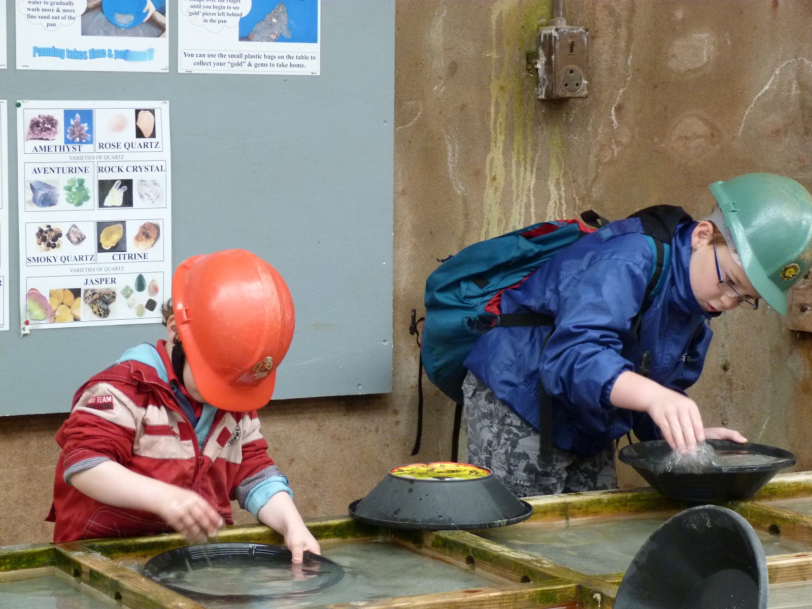 Panning for gold at Geevor Tin Mine