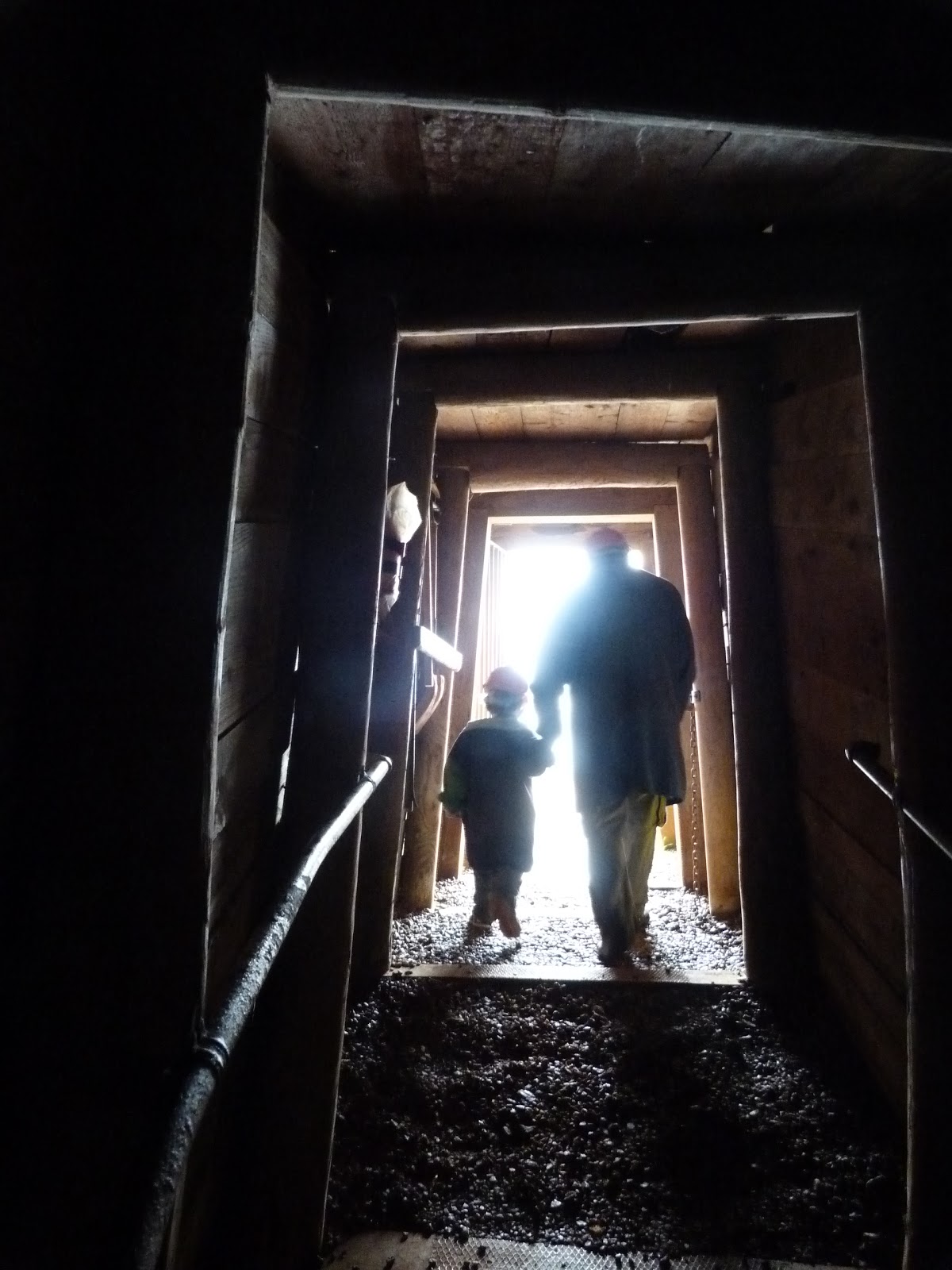 Leaving the shaft at Geevor Tin Mine Cornwall