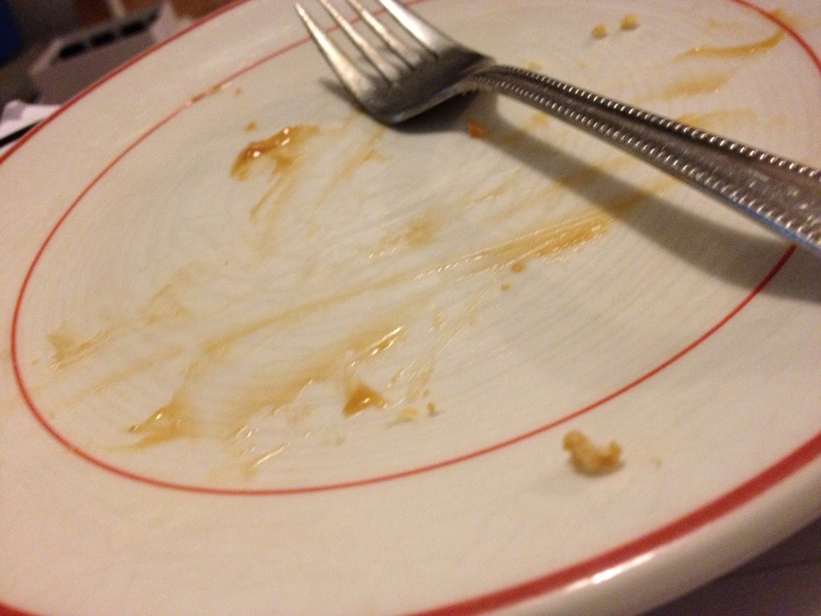A plate scraped clean